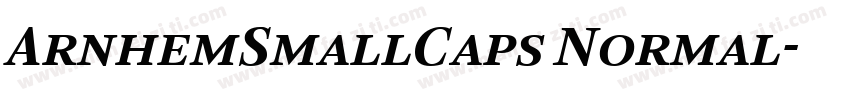 ArnhemSmallCaps Normal字体转换
